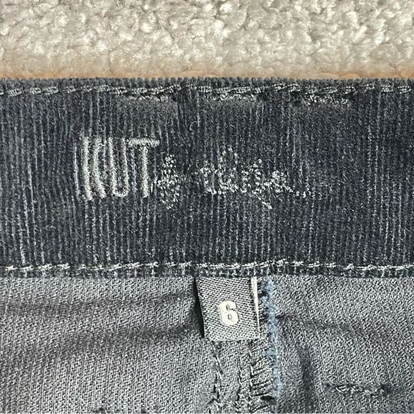 Kut From The Kloth Pants Women's 6 Black Skinny Micro Corduroy Mid-Rise Stretch - Picture 4 of 14